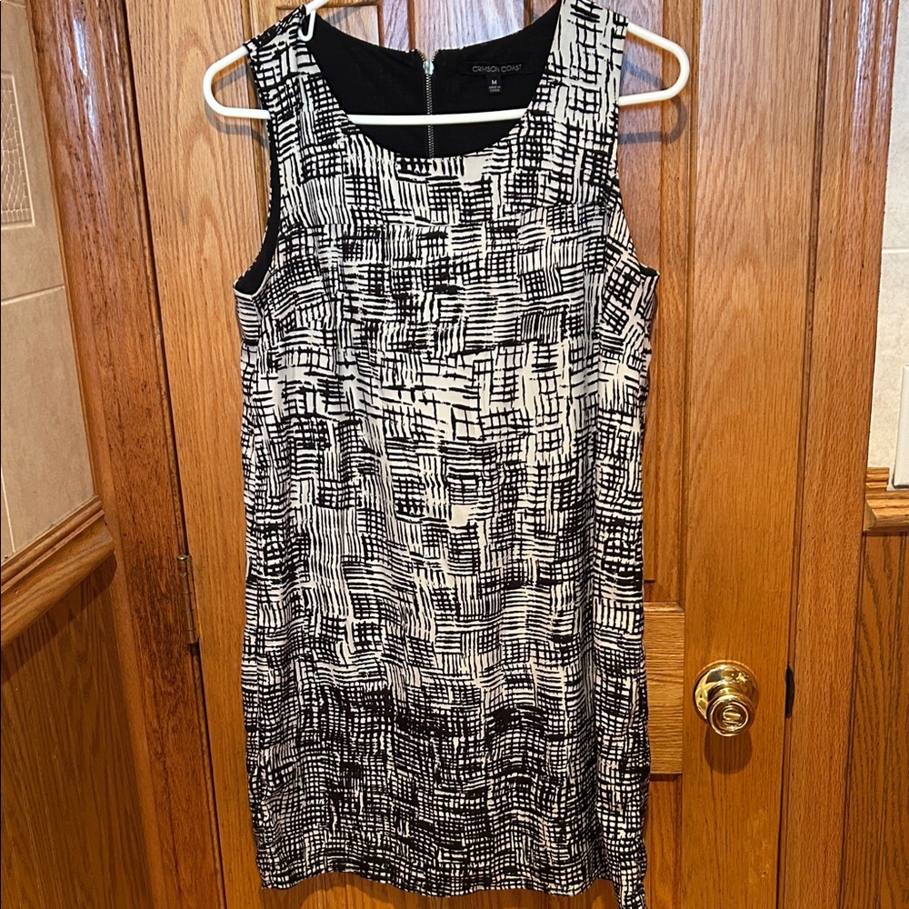 Monochrome Geometric Mini Dress
